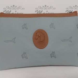 Cartera de Mano Piel La Espuela Azul Cielo