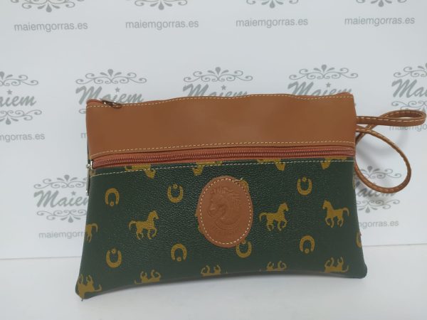 Cartera de Mano Piel La Espuela Verde