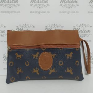 Cartera de Mano Piel La Espuela Azul Marino