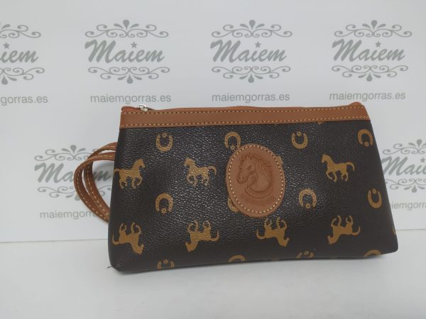 Cartera de Mano Piel La Espuela Marrón